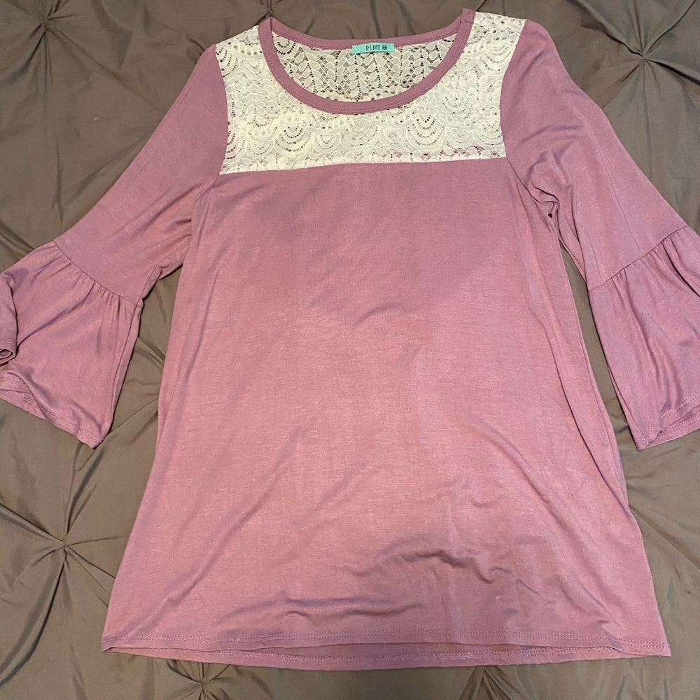 Lavender bell sleeve top
